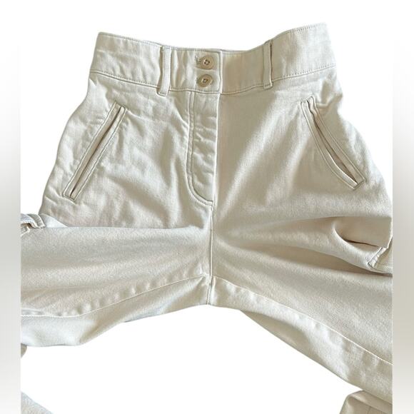 Aritzia Wilfred Free Modern Cargo Pants Off White Button Fly Women’s Size 2 - Picture 8 of 15